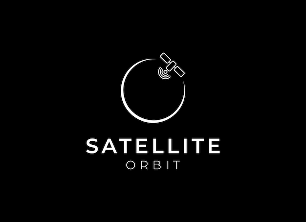 Satellite logo template Communication technology logo concept for satellite