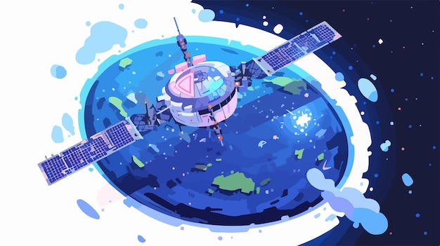 地球軌道の衛星宇宙飛行通信