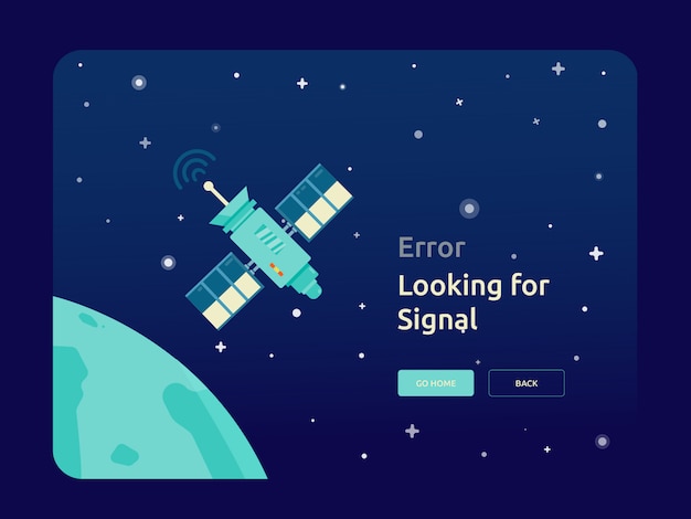 Satellite in space web template