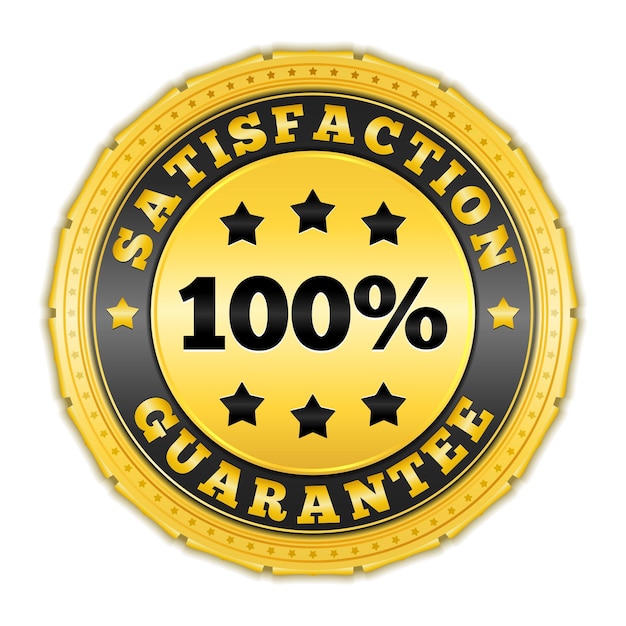 Satisfaction Guarantee Golden Badge