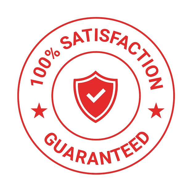 Satisfaction Guaranteed trusts badge design and vector icons