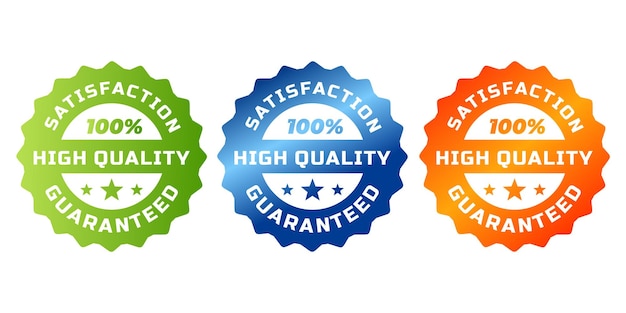 Satisfaction high quality guaranteed Stamp Sticker Seal Round banner