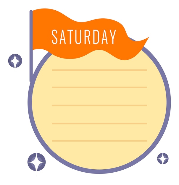 Saturday planner template Kid space theme label