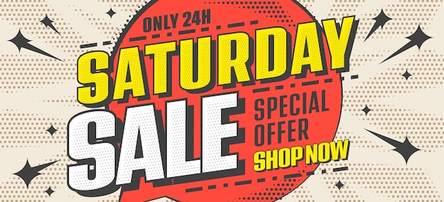 Saturday sale banner template