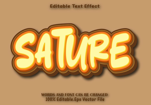 Sature Editable Text Effect Cartoon Style