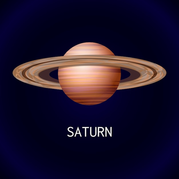 Вектор Икона планеты сатурн карикатура на планету сатурн векторная икона для веб-дизайна