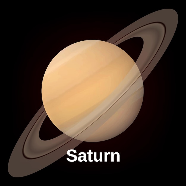 ベクトル サターン・プラネット・アイコン (saturn planet vector icon) はサターンという惑星のベクトルアイコンの実在的なイラストです