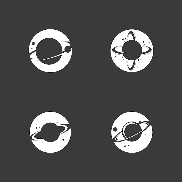 A Saturn Planet Symbol Vector Illustration