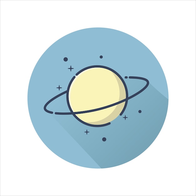Saturnus planeet Cartoon moderne Vector