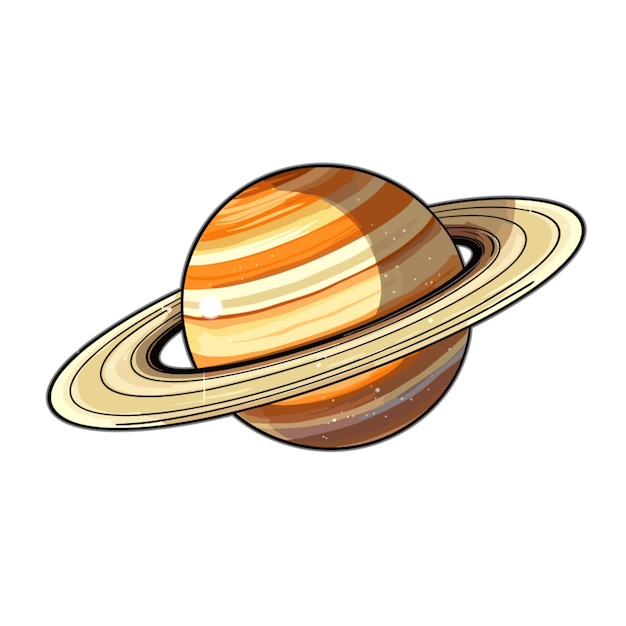 Saturnus vector op witte achtergrond