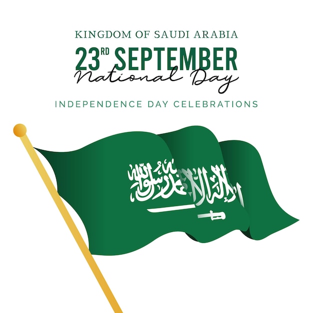 Vector saudi arabia banner template national day celebrations saudi arabia flag