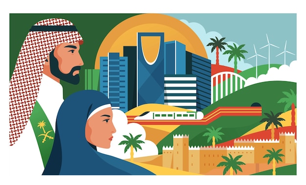 Вектор Национальный день саудовской аравии