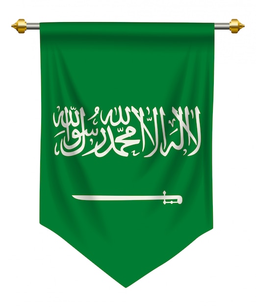 Vettore pennant dell'arabia saudita