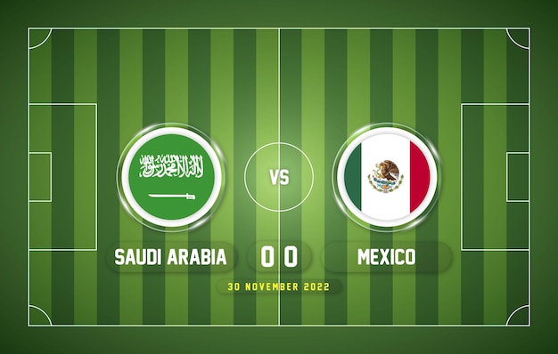 사우디 아라비아 대 멕시코 세계 축구 선수권 대회 2022 경기, 스코어보드 및 경기장