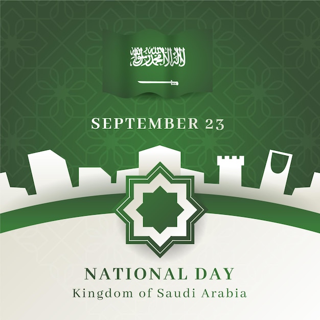 Vector saudi national day illustration