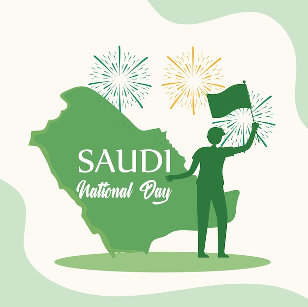 Saudi national day patriotic card