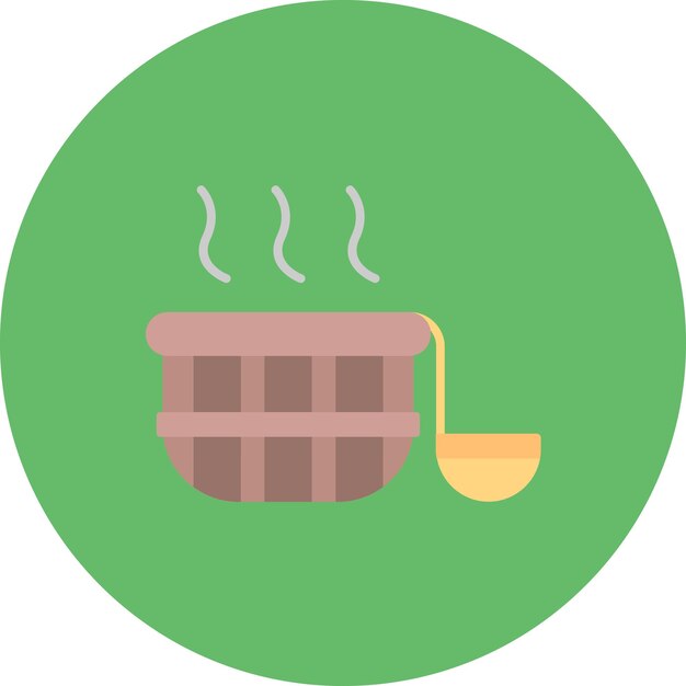 Sauna Flat Illustration