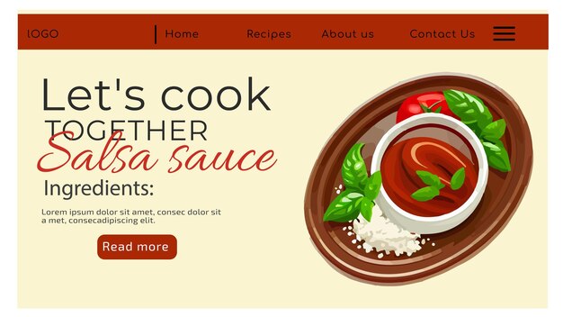 Saus salsa recept webpagina banner