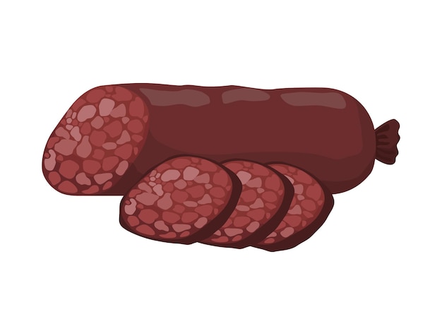 벡터 소시지 정육점 고기 제품 아이콘