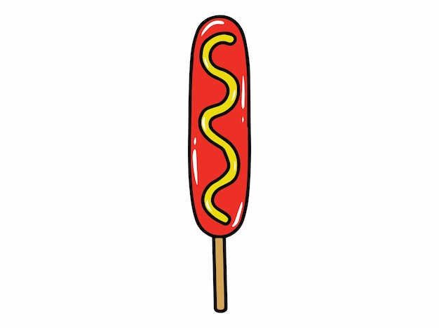 Sausage Fast Food Clipart Illustration