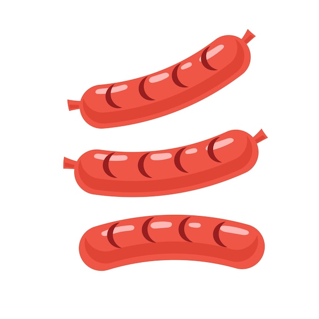 sausage fast food isolated icon