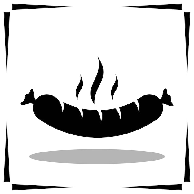 Sausage silhouette illustration Sausage silhouette icon