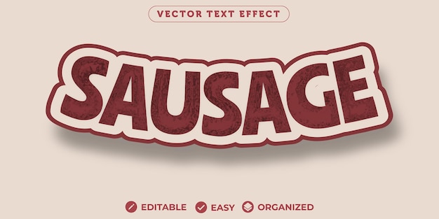 Sausage Text EffectFully Editable Font Text Effect