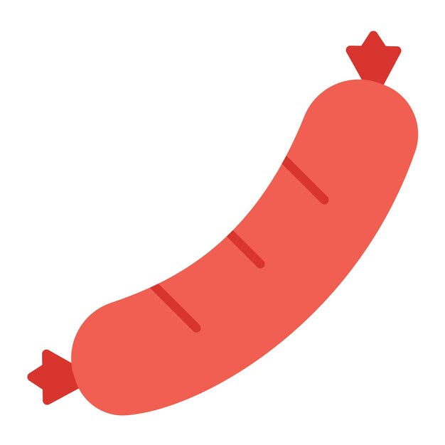 Sausage Vector Illustration Style