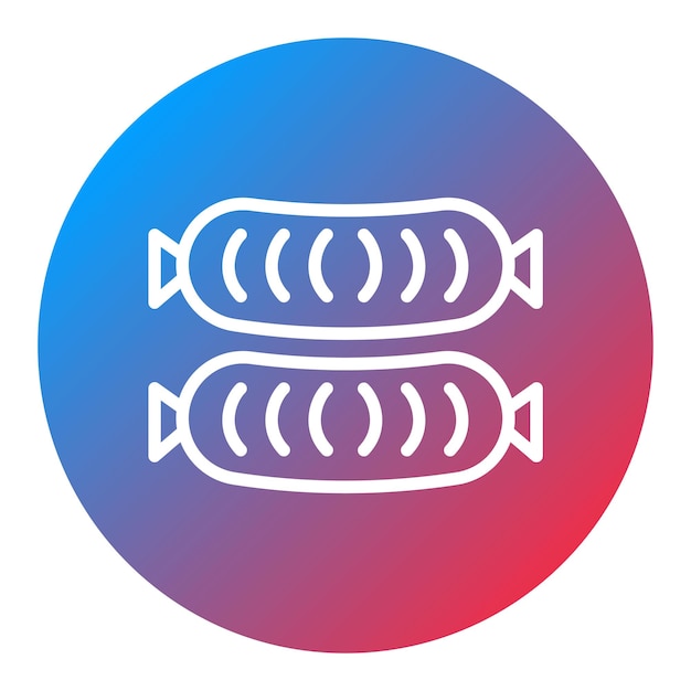 Икона векторного изображения колбасы может быть использована для Октоберфеста