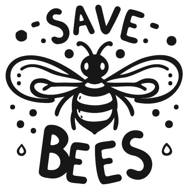 Vector save the bees_a