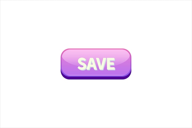 Save Button Interface Flat Sticker Design