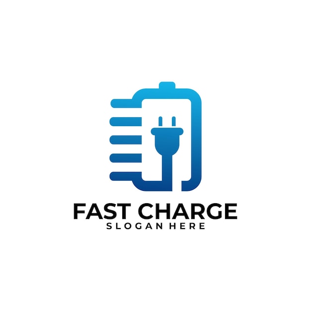 Save charge logo vector design template