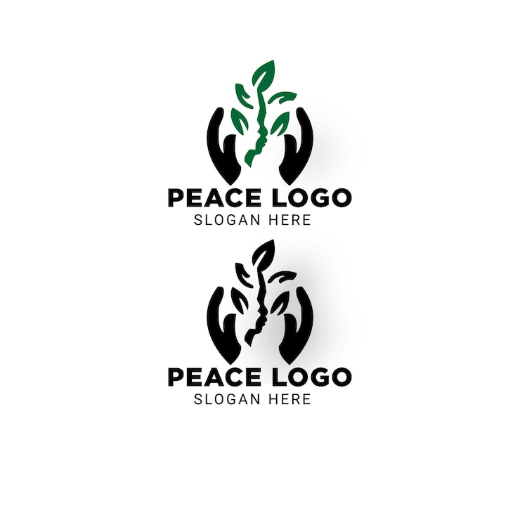 Save country peace logo vector art.