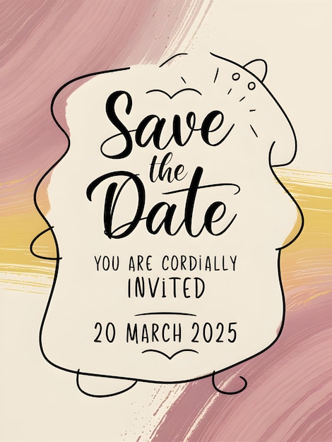 Vector save the date adorable and enticing minimalist theme wedding invitation vector illustration