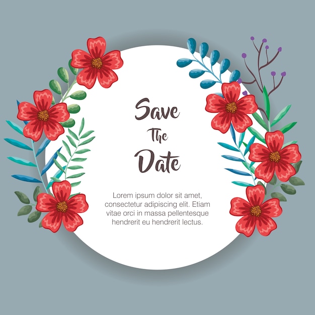 save the date circular frame