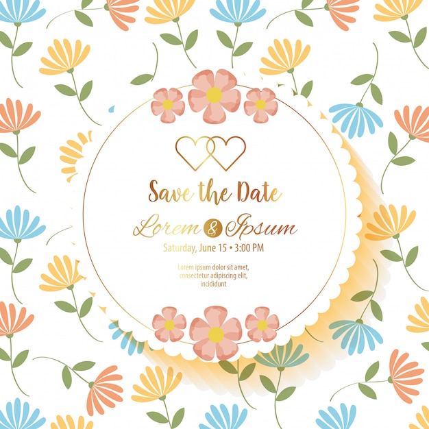 Save the date circular frame