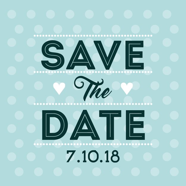 Vector save the date design