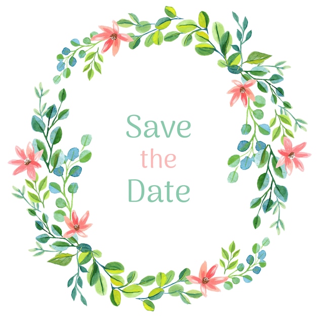 Save the Date floral background