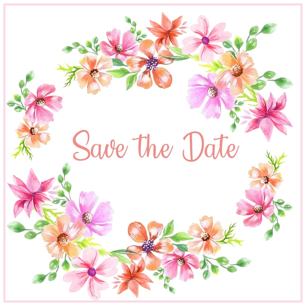 Save the date floral background