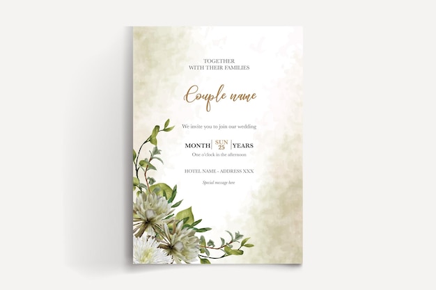 SAVE THE DATE FLORAL INVITATION TEMPLATE