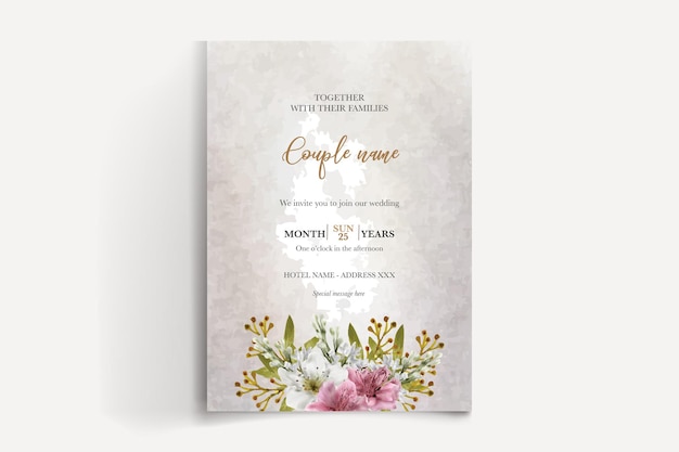 SAVE THE DATE FLORAL INVITATION TEMPLATE