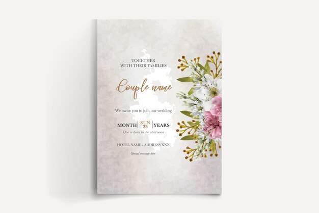 SAVE THE DATE FLORAL INVITATION TEMPLATE