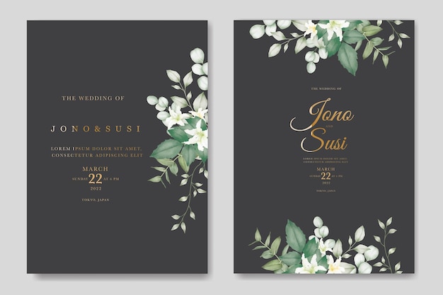 Vector save the date flower roses watercolor