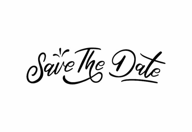 Vector save the date hand lettering vector handwritten calligraphy composition
