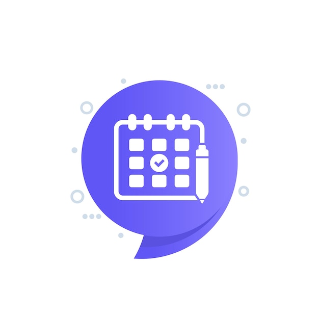 Save a date icon with a calendar vector