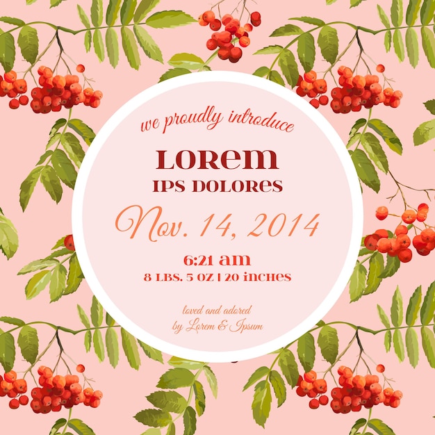 Vector save the date invitation with floral template