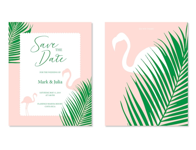 Vector save the date invite