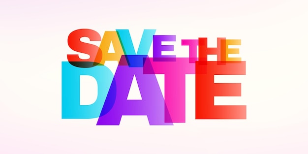 Save the date lettering illustration