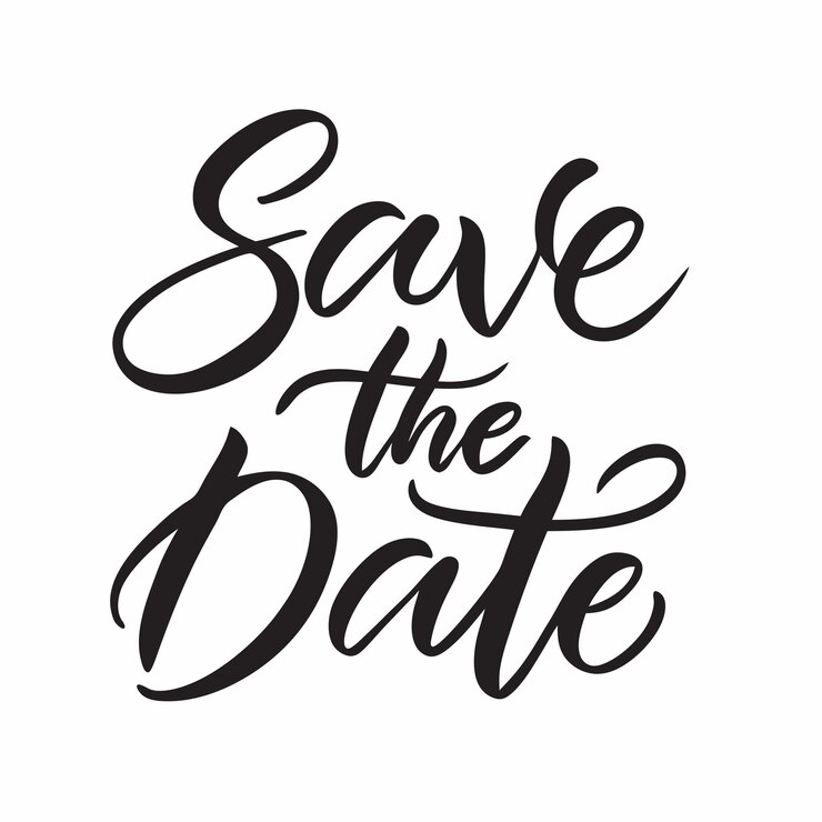 Vector save the date lettering on a isolated white background 1
