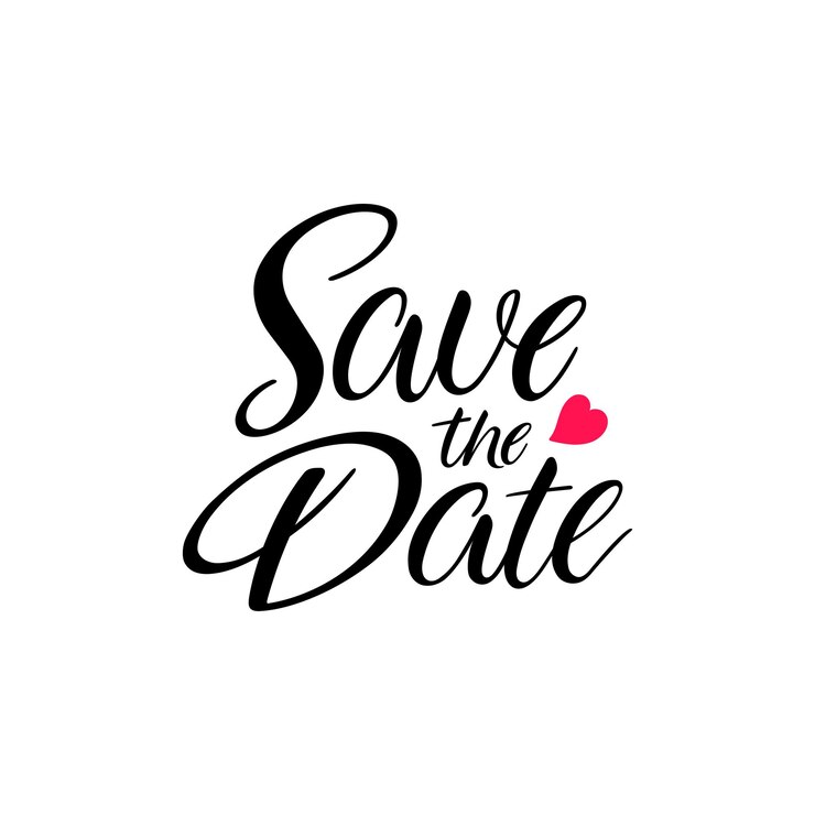 Vector save the date lettering quote for wedding card handlettering quote